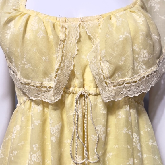 Sz Large vintage Roberta California layered yellow maxi dress - Picture 3 of 12